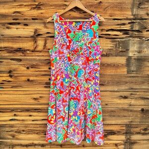 RALPH LAUREN | Colorful Floral Sleeveless Dress XL